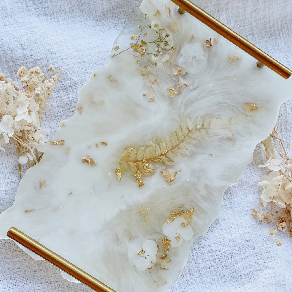 “Marigold” Large Decorative Vanity Serving Tray